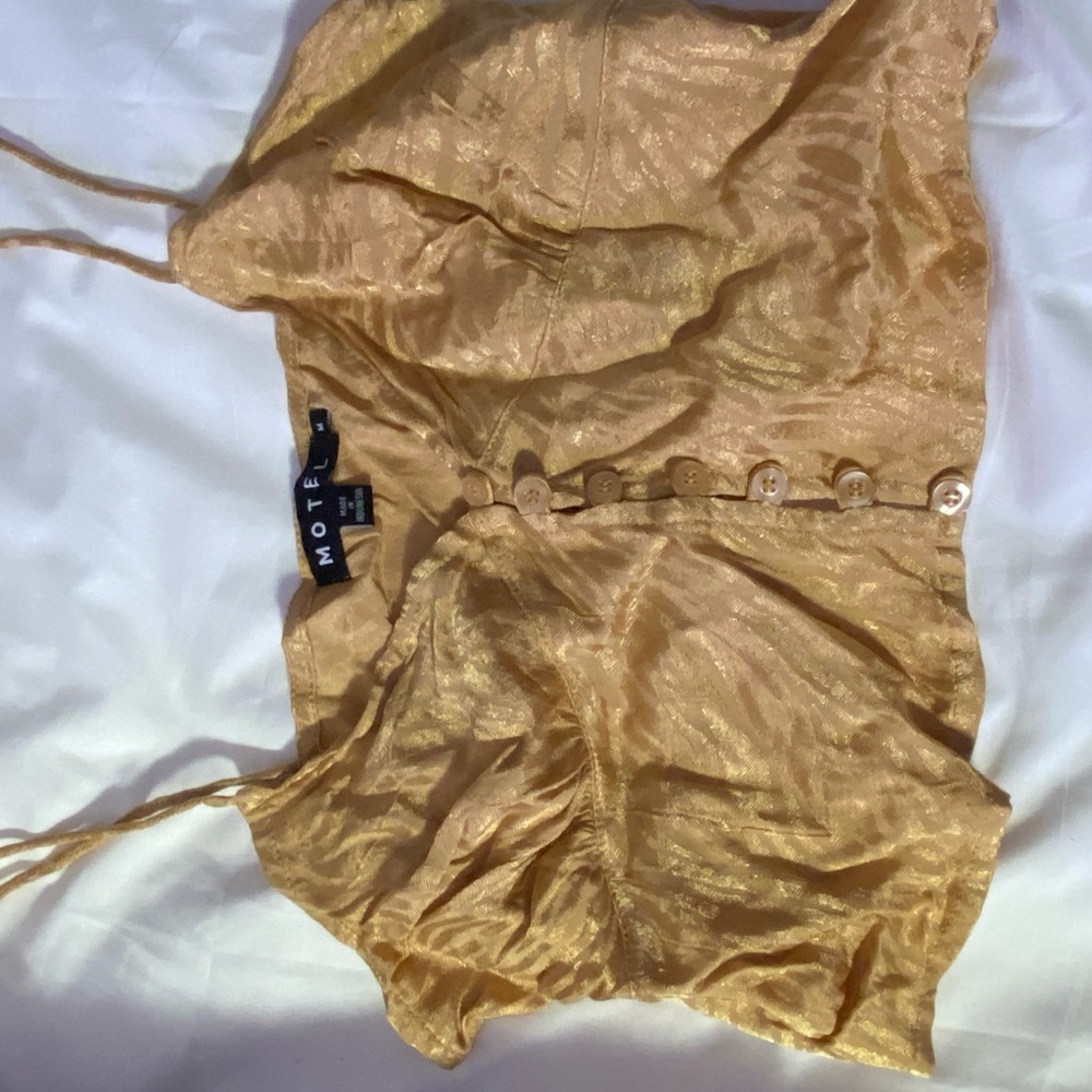 motel rocks gold shirt